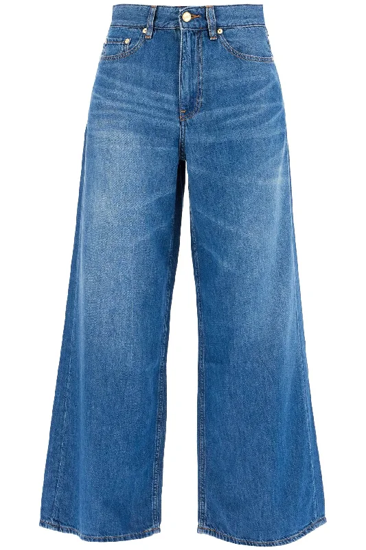 lightweight denim wide leg jeans J1487 MID BLUE VINTAGE