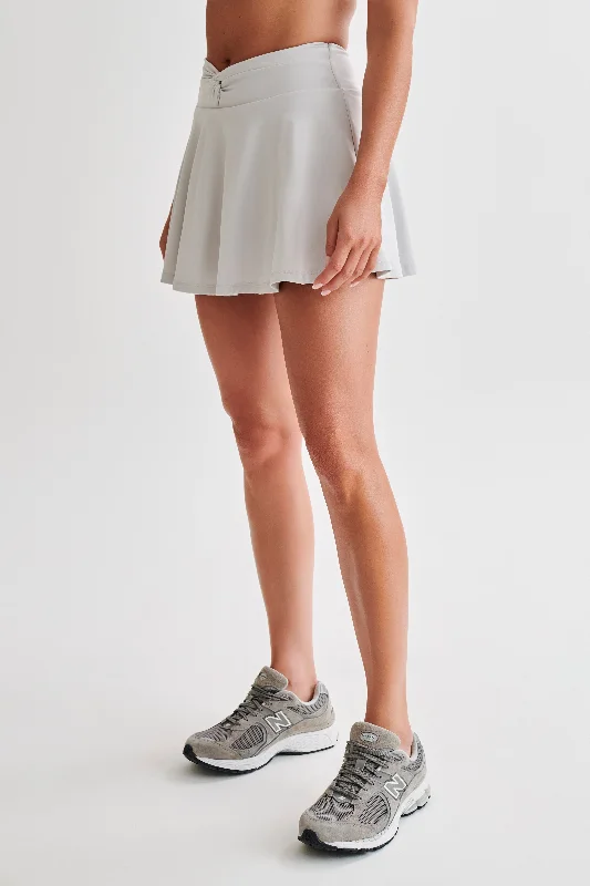 Lilah Twist Mini Skirt - Ice Grey