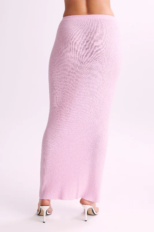 Maribelle Knit Maxi Skirt - Blush Pink