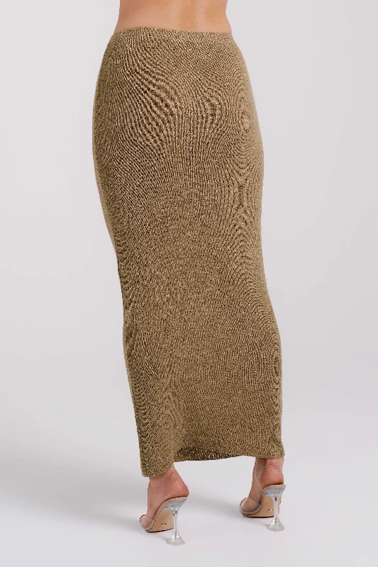 Maribelle Knit Maxi Skirt - Olive