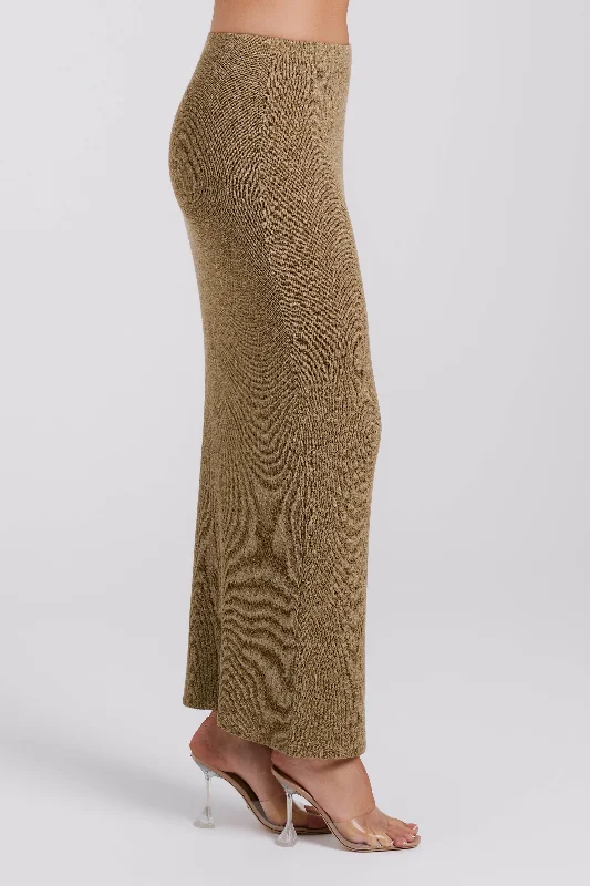 Maribelle Knit Maxi Skirt - Olive