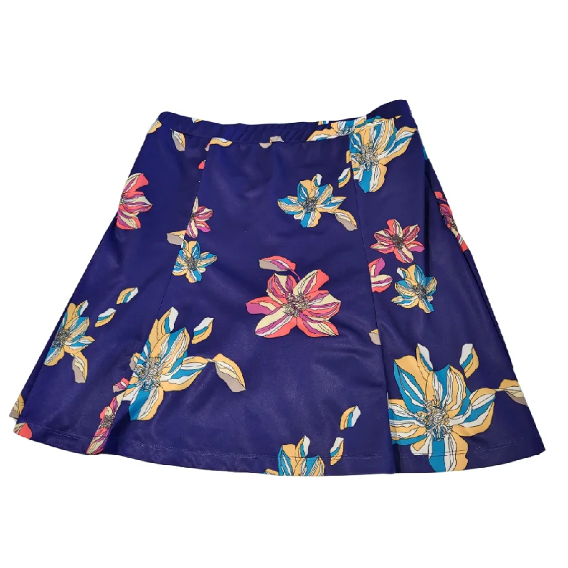 Monterey Club Blue Floral Golf Skort Size L MSP$68