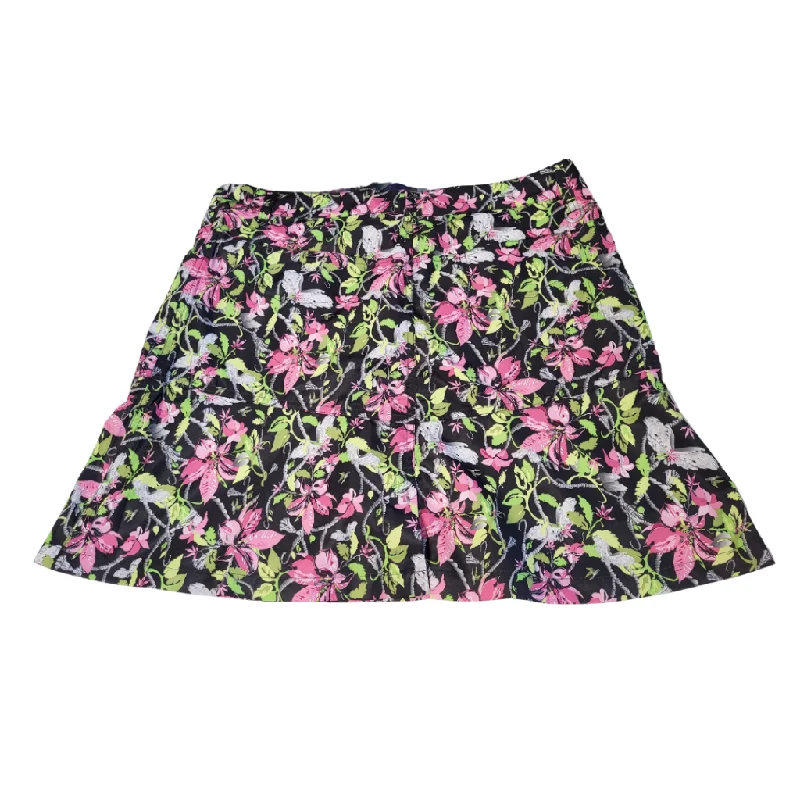 New Daily Sports Black Floral Skort Size 12 MSP$140