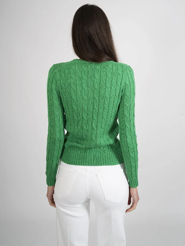 Maglia a Trecce Verde