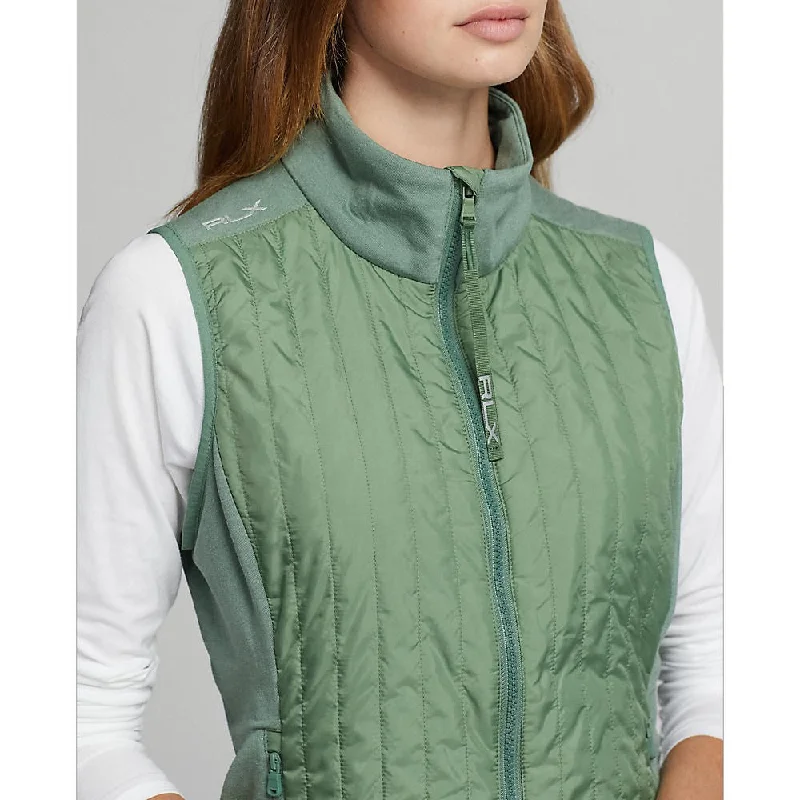 RLX Ralph Lauren Women's Cool Wool Hybrid Performance Full Zip Vest - Fatuige