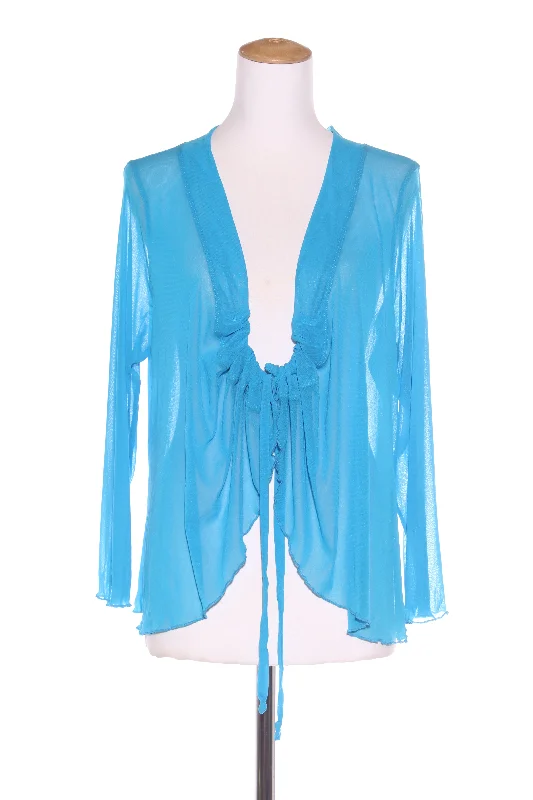 SALSA (NZ) Bright blue mesh cardi! 12-14