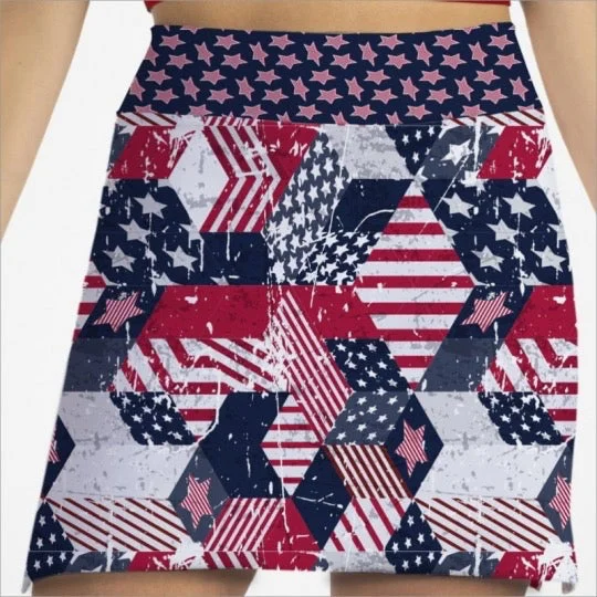 New Skort Obsession Spangled Patriotic Golf Skort Size XL MSP$72