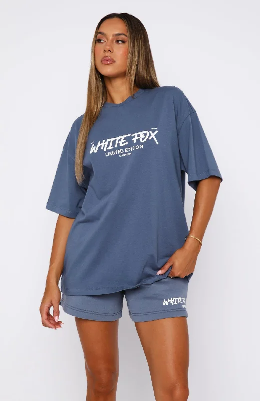 Step Back Oversized Tee Ocean