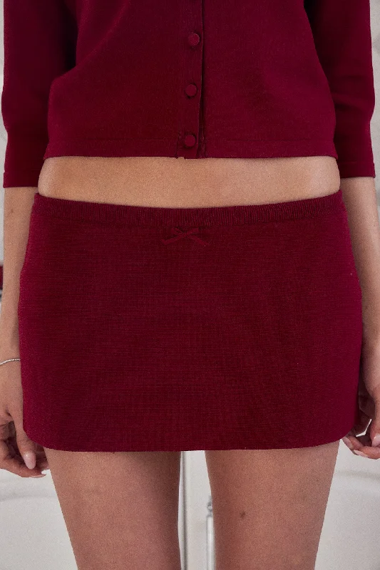 The Knit Mini Skort Ruby (Pre Order)