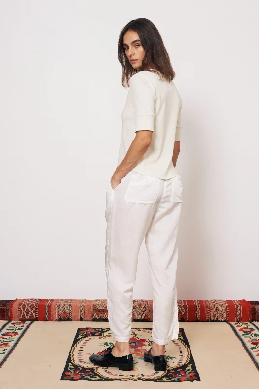 Washed  White Fez Pant