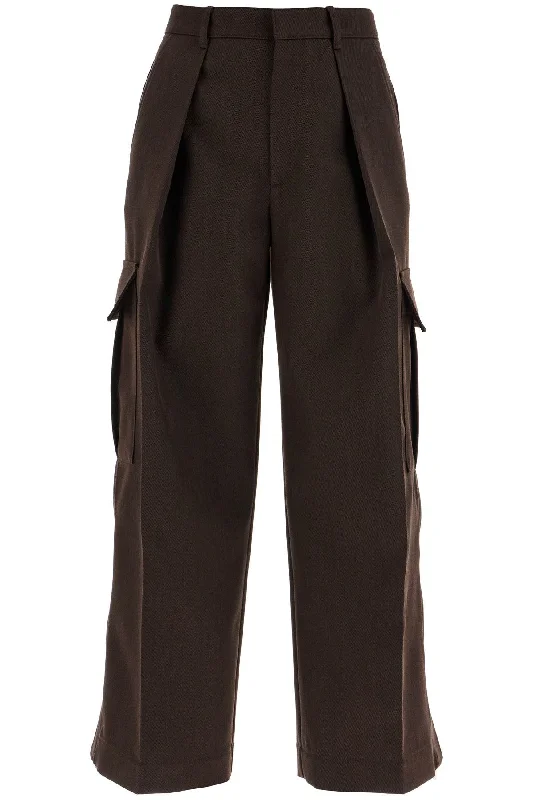 wool cargo pants for men 8094945 BROWN/BLACK